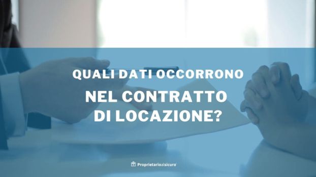 I dati del contratto di locazione